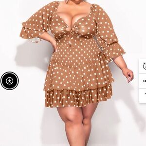 Brown Polka Dot Dress
